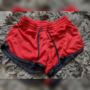 Red Running Mesh Shorts